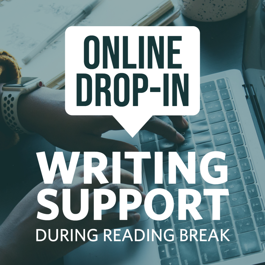 Online drop-in writing support during reading break